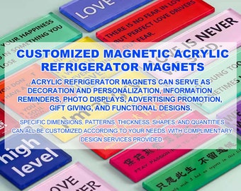 Kundenspezifische magnetische Acryl-Kühlschrank-Magnete mit personalisierten Fotos - erschwingliche Preise für das Dekorieren schöner Erinnerungen und des Schenkens.