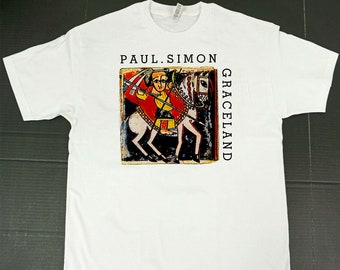 1987 Paul Simon Graceland tour concert Australian White Tshirt Sweatshirt Tank Top Hoodies Unisex Size S- 4XL Adult High Quality Best Gift