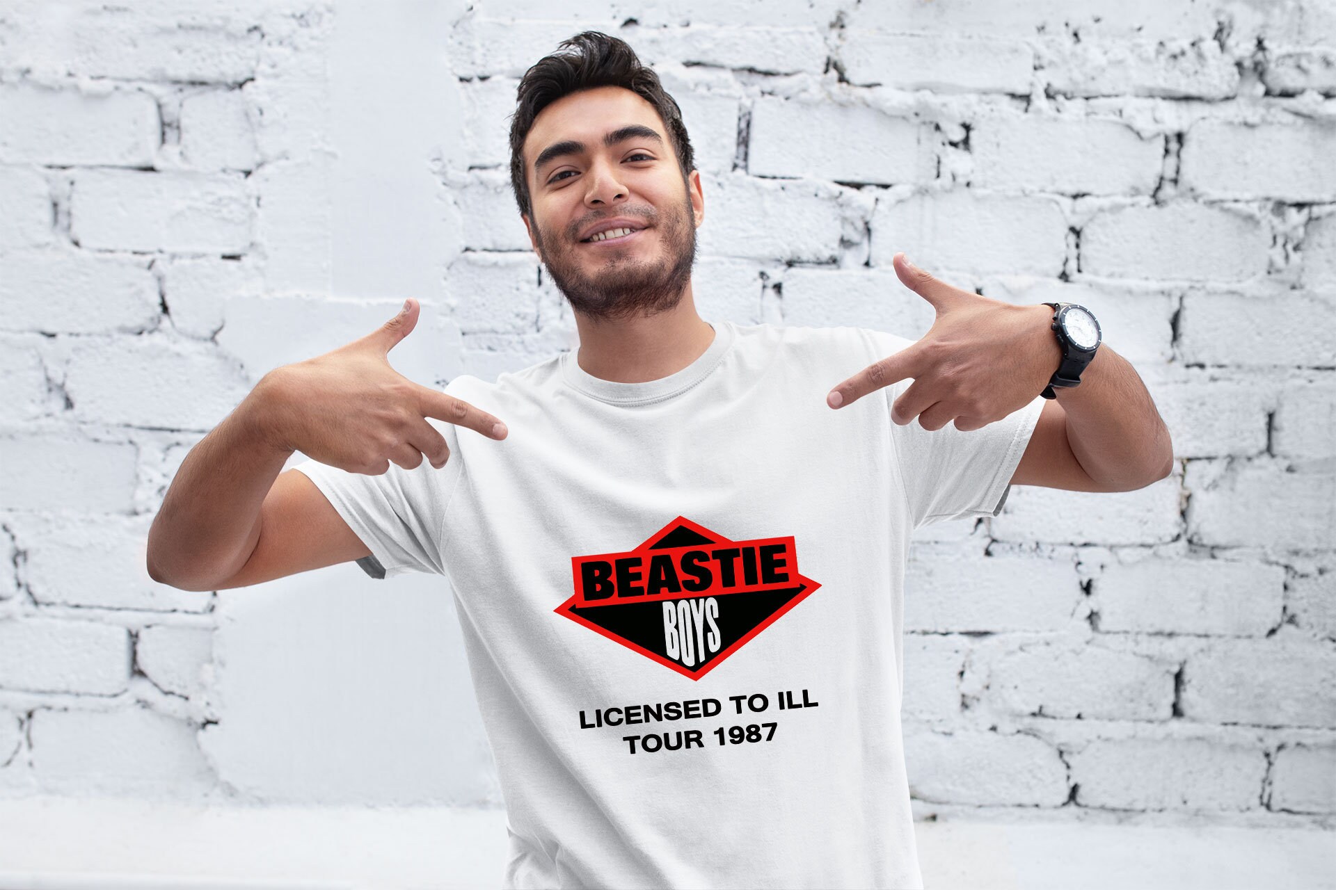 Beastie Boys-licensed to Ill Tour 1987 White Tshirt Beastie Boys-licensed to Ill Tour 1987 White Tshirt