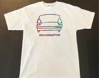 Logo de BROCKHAMPTON Canapé Rap américain Hip Hop Tshirt blanc Sweat-shirt Débardeur Top Sweats Unisexe Taille S- 4XL Adulte Haute Qualité Meilleur cadeau