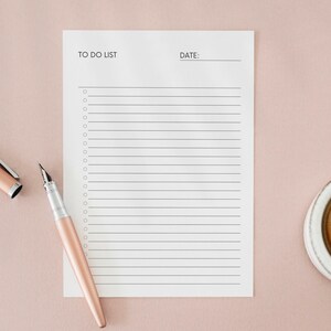 Minimal To Do List Printable, Simple Tasks List Template, Productivity Planner, A4/A5 , only digital download