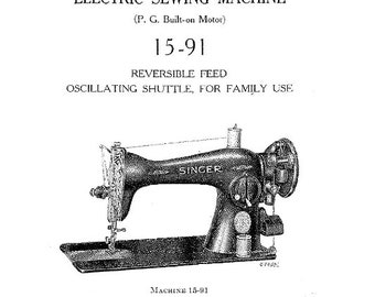 SINGER Modelo 15-91 Manual de instrucciones solo descargar PDF digital