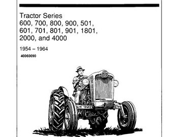 Ford Service Manual Tractor Series 600,700,800,900,501,601,701,801,901,1801,2000 en 4000 alleen digitale download