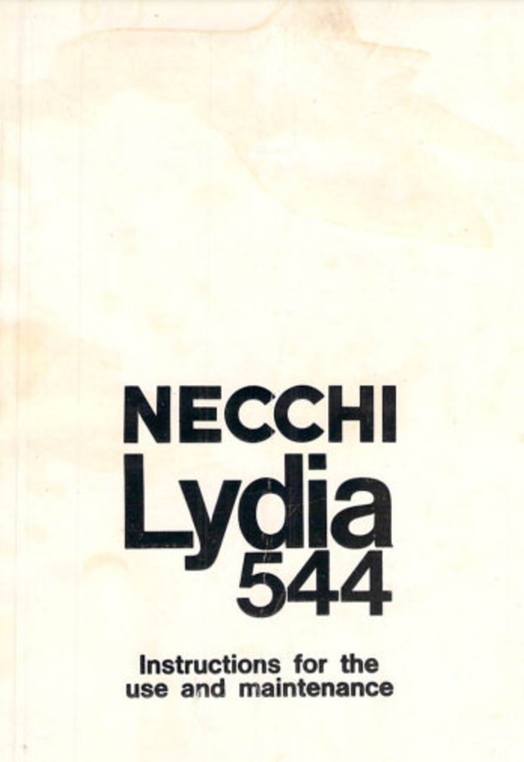 Necchi Lydia 544 Sewing Machine Manual PDF Necchi (Instant Download) Etsy