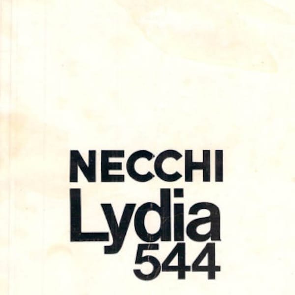 Necchi Lydia 544 Manual De La Máquina De Coser PDF, Necchi Lydia 544 Manual De Servicio