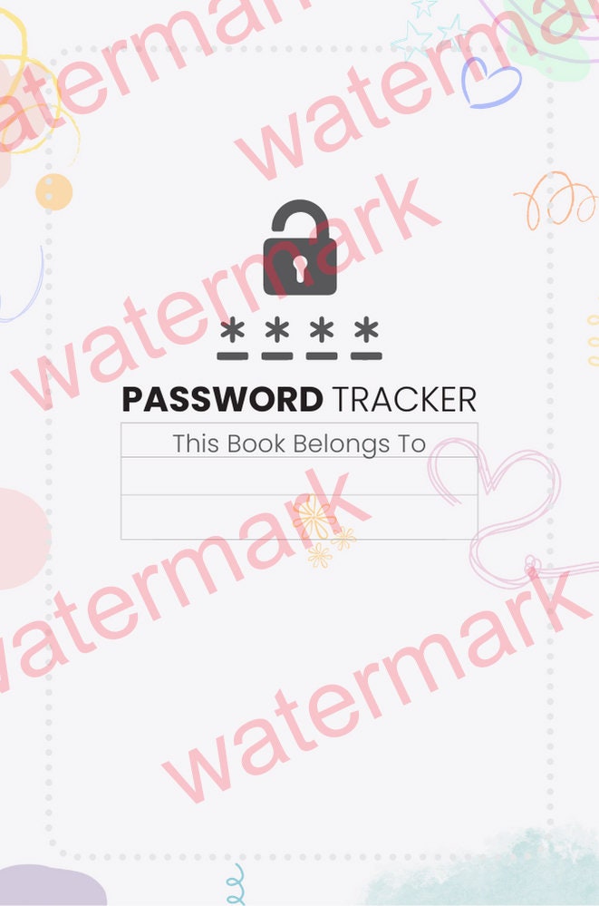 Password Tracker Log Password Organizer Keeper Password List - Etsy