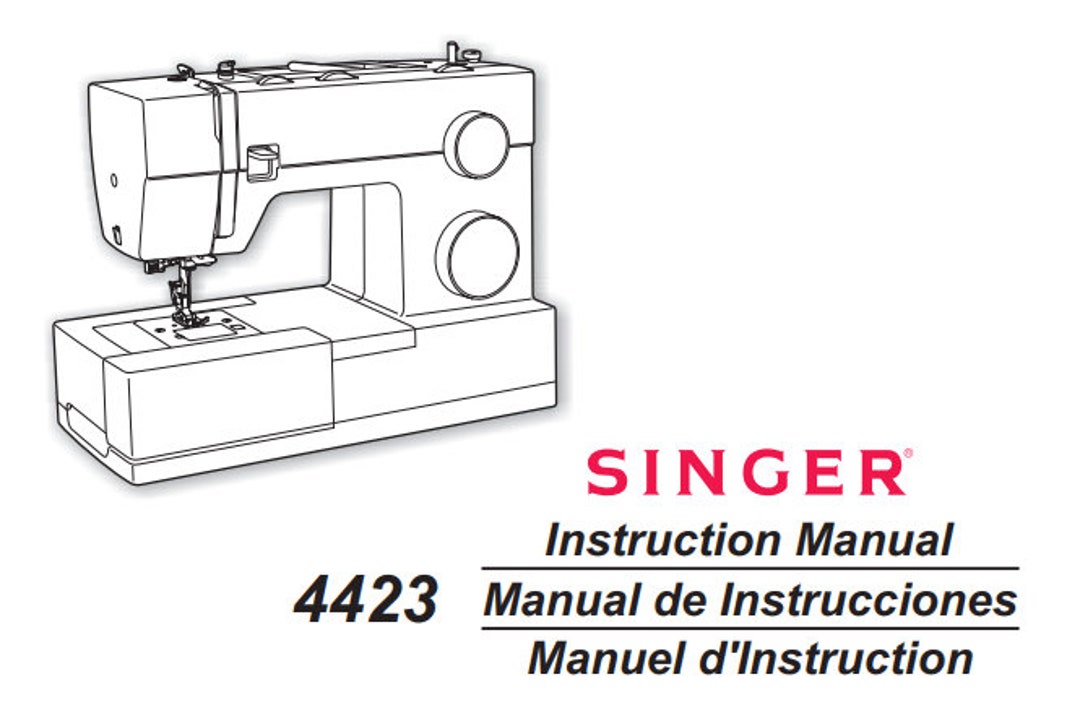 Singer 4423 Owners Manual Only in Format PDF , Attention Digital