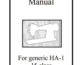 Descarga digital genérica del manual de la máquina de coser HA-1 clase 15, Singer 15, Novum Mark 4 y otras máquinas, solo PDF