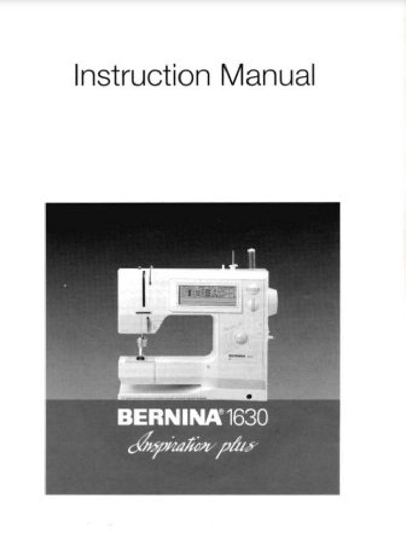 Bernina 1630 Vintage Sewing Machine Manual User Guide only Etsy