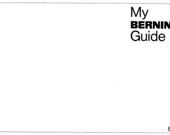 Guide de l'utilisateur du manuel de la machine à coudre vintage Bernina 830, téléchargement solo numérique au format pdf