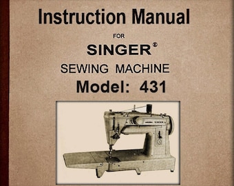 Machine à coudre Singer modèle 431 SlantOmatic uniquement téléchargement numérique au format PDF