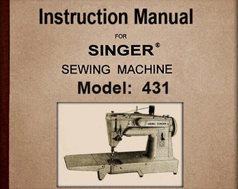 Singer Model 431 SlantOmatic naaimachine alleen digitale download in PDF-formaat