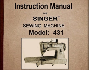 Machine à coudre Singer modèle 431 SlantOmatic uniquement téléchargement numérique au format PDF