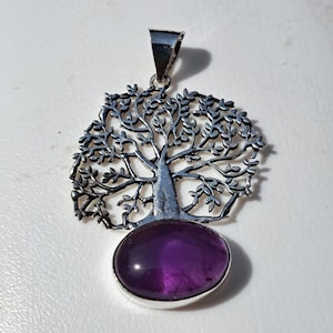 Amethyst Pendant, Amethyst Jewelry, Purple Amethyst Pendant, Amethyst ,Christmas Gift Jewelry, Woman Jewelry 925 Silver Plated Pendant