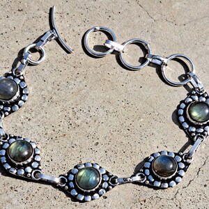 Multi Fire Labradorite Bracelet, Multi Color Labradorite Gemstone Bracelet, 925 Silver Plated Bracelet, , Round Bracelet