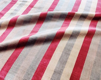 Handmade 8x10 Silk Rug, Vertical Stripe Earth Tone Design, Luxurious Soft Carpet