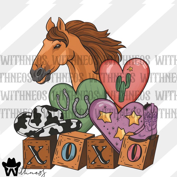 XOXO Horse Vintage Design png Download Sublimation, Horse Lovers Design, Cowboy png, Cowgirl Design Sublimation, Country Design, Western png
