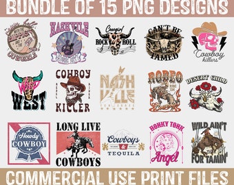 Western Sublimation Bundle, Western Bundle PNG, Western Designs, Cowboy Png, Cowgirl Png, Country Png, Retro Western Png, Sublimation Design