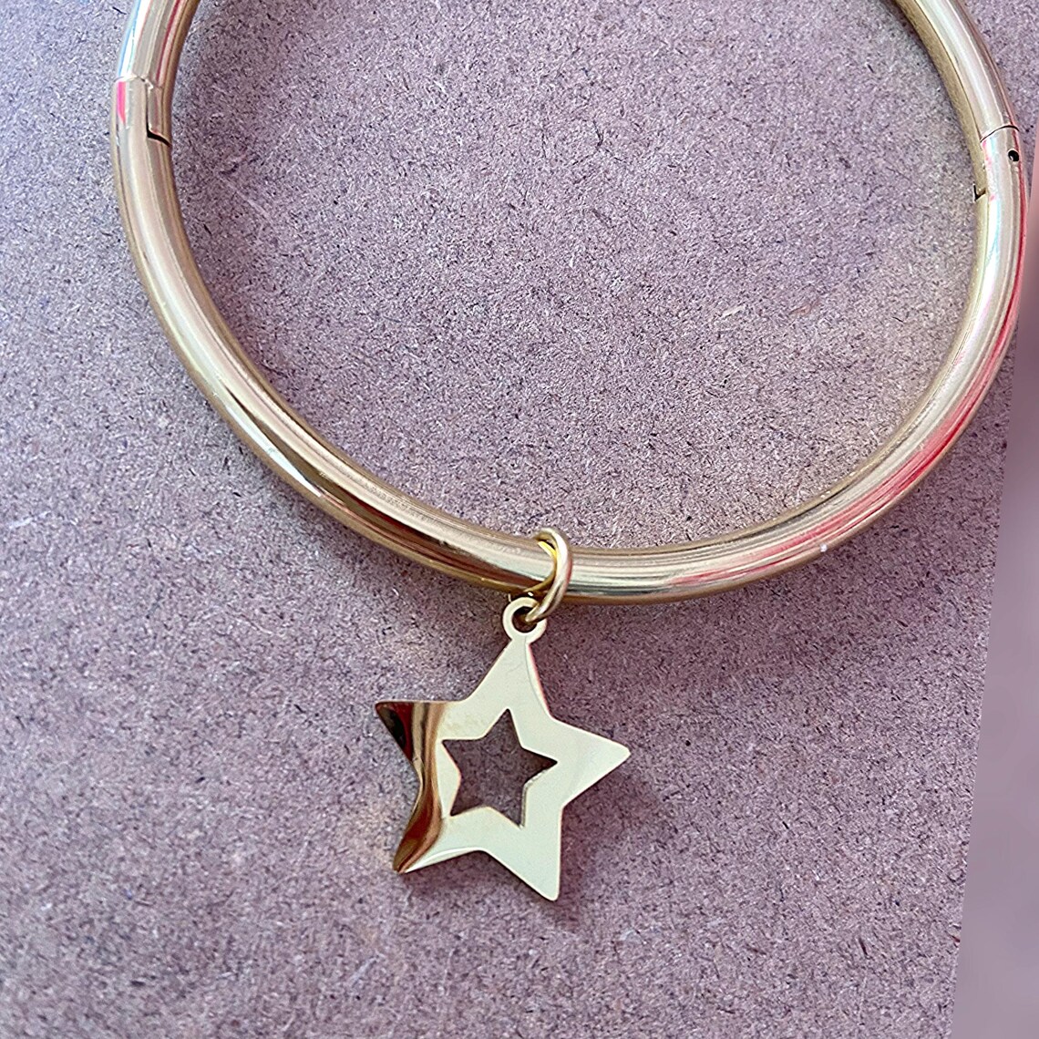 Bracelet étoile avec strass en argent – Elise et moi