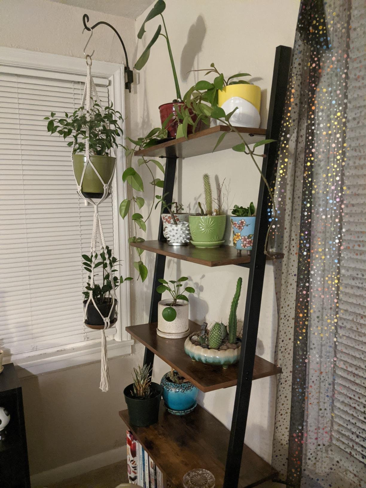 Industrial Style Ladder Shelf Wall Leaning Ladder Bookcase Etsy