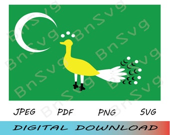 Ghaznavid Flag Vector PNG, Gazne Flag Cutting File EPS, en capas, Cricut, Silhouette, Card Making, Clipart, Vinilo decal