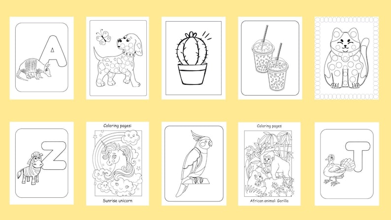 3000 Children Coloring Pages, Painting Pages for Kids, High Quality ...