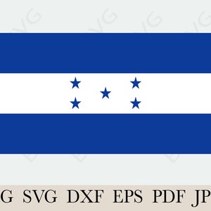 Republic of Honduras Flag SVG, Honduras National Banner Flag ,Cutting File EPS, layered, Silhouette, Card Making, Vinyl decal