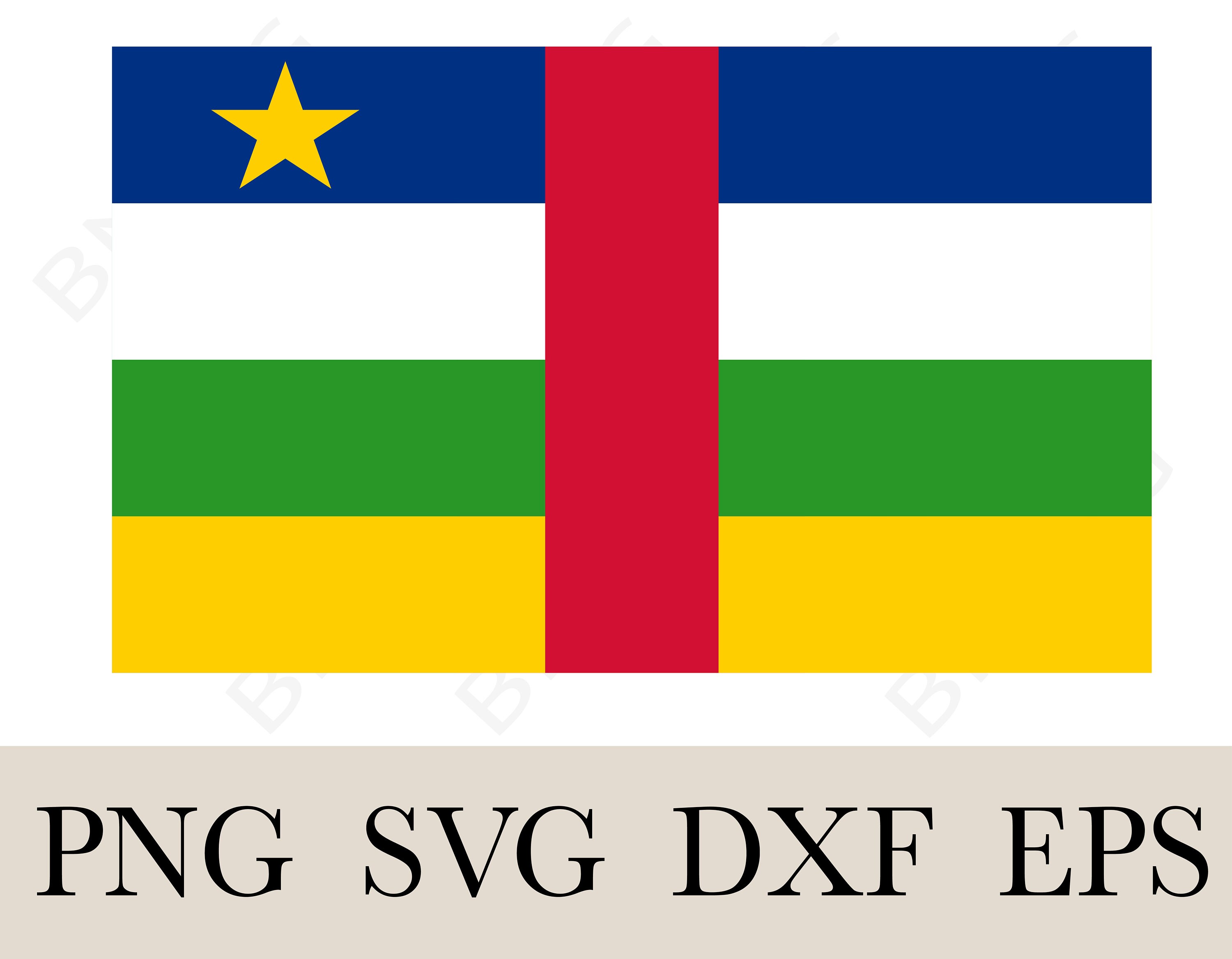 Central African Republic Flag SVG, Central African Republic Country