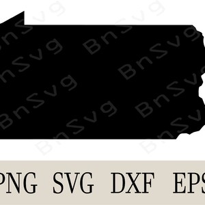 Pennsylvania State America Vector, Pennsylvania USA EPS, Cut files, layered, Cricut, Silhouette, Minimalist, Clipart