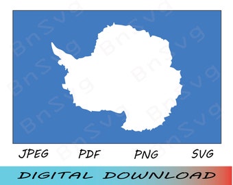 Antarctica Flag PNG, Antarctica Flag Cutting File EPS, layered, Silhouette, Card Making, Clipart, Vinyl decal