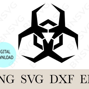 Malware Hazard Silhouette SVG, Malware Hazard Vector PNG, EPS, Cut files, layered, Minimalist, Cricut, Silhouette, Clipart, Vinyl decal