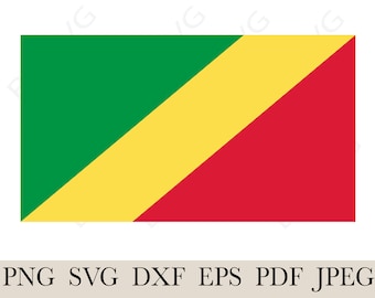 U24 Flagge Kongo Brazzaville - Bootsflagge Premium 30x45 Cm Polyester