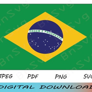 Brasilien Flagge PNG, Brasil Flag Cutting File EPS, layered, Silhouette, Kartenherstellung, Clipart, Vinyl Aufkleber