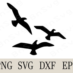 Gabbiano, BirdsSvg, Gull PNG, Cutting File EPS, Cut files, Minimalist, Cricut, Silhouette, Card Making, Clipart, Vinyl decal
