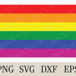 Vector del Orgullo Gay, Vector de Bandera LGBT EPS Minimalista, Archivos cortados, en capas, Cricut, Silueta, Fabricación de tarjetas, Clipart, Calcomanía de vinilo