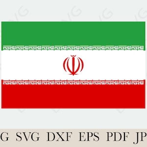 Islamische Republik Iran Flag SVG, Iran Persian National Banner Flag ,Cutting File EPS, layered, Silhouette, Card Making, Vinyl decal