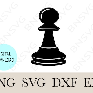 The Pawn Chess Silhouette icon vector, The Pawn PNG, Colorful EPS, Cut files, Minimalist, Cricut, Silhouette, Clipart, Vinyl decal