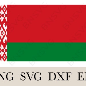 Belarus Flag SVG, Belarus Country National Banner Flag ,Cutting File EPS, layered, Silhouette, Card Making, Clipart, Vinyl decal