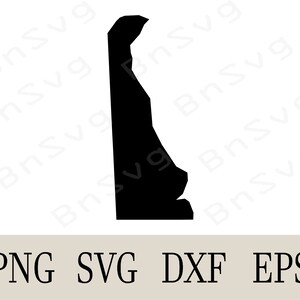 Delaware USA State Vector, Delaware American State Eps, Cut files, layered, Cricut, Silhouette, Minimalist, Clipart