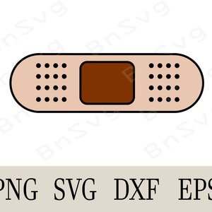 Cartoon Bandage Vector, Bandage from First Aid Kit Png, EPS, Cut files, layered, Minimalist, Cricut, Silhouette, Clipart