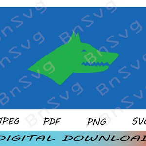 Green And Blue Gokturk Wolf Symbol Flag Vector PNG, Göktürk Flag Cutting File EPS, layered, Silhouette, Card Making, Clipart, Vinyl decal