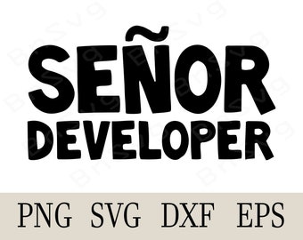 Senor Developer , Desarrollador PNG, Cutting File EPS, Cortar archivos, Minimalista, Cricut, Silueta, Fabricación de tarjetas, Clipart, Calcomanía de vinilo