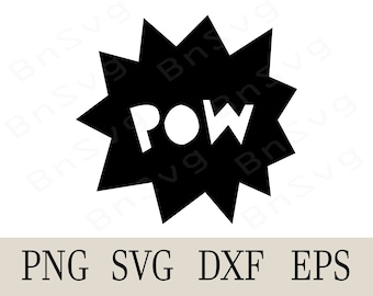 Efecto Pow, Efecto minimalista, Efecto PNG, Corte de archivo EPS, Cortar archivos, Minimalista, Cricut, Silueta, Fabricación de tarjetas, Clipart, Calcomanía de vinilo