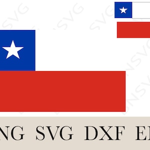 Chile Flag SVG, Chile Country National Banner Flag ,Cutting File EPS, layered, Silhouette, Card Making, Clipart, Vinyl decal