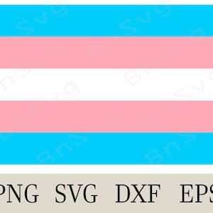 Transgender Pride Flag Vector, Trans Flag Minimalist, Cut files, layered, Cricut, Silhouette, Card Making, Clipart, Vinyl decal