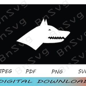 Black Gokturk Wolf Symbol Flag Vector PNG, Göktürk Flag Cutting File EPS, layered, Cricut, Silhouette, Card Making, Clipart, Vinyl decal