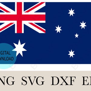 Autralia Flag SVG, Australia National Banner Flag ,Cutting File EPS, layered, Silhouette, Card Making, Clipart, Vinyl decal