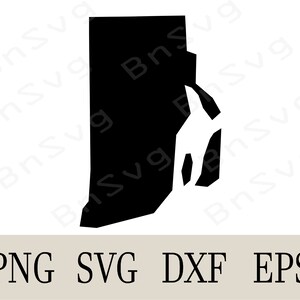 Rhode Island USA State Vector, Rhode Island Eps, Cut files, layered, Cricut, Silhouette, Minimalist, Clipart