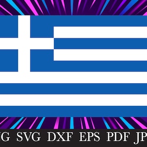Hellenic Republic Flag SVG, Greece Country National Banner Flag ,Cutting File, layered, T-Shirt Making, Instant Download,Printable Flag