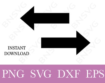 Swap symbol design SVG, Swap symbol left and right image PNG, EPS, Cut files, layered, Minimalist, Cricut, Silhouette, Clipart, Vinyl decal